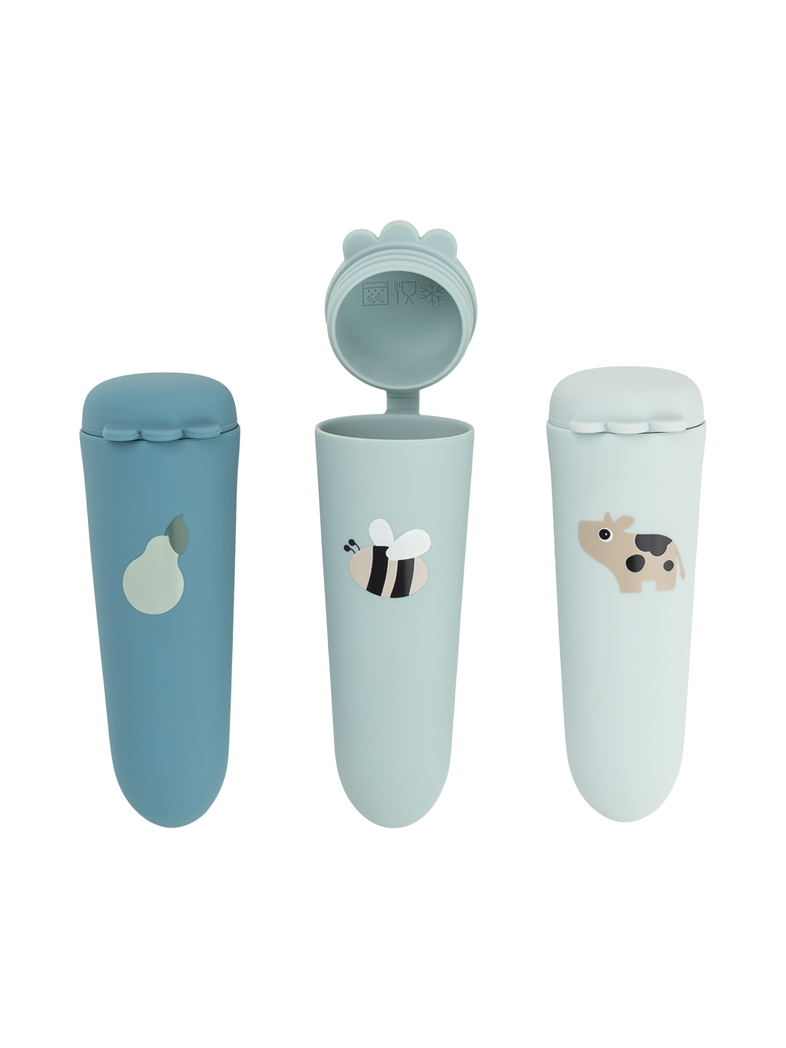 Silicone ice pops 3-pack - Blue